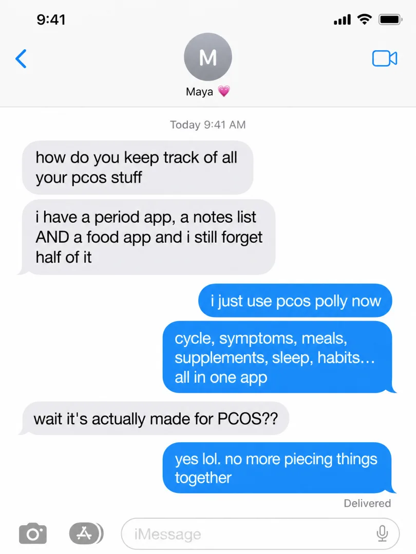 Polly — “wait it’s actually made for PCOS??”